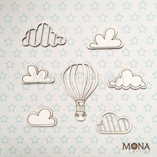 Набор чипборда "Облака" Monadesign
