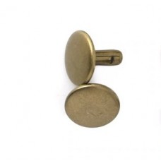 Заклепки трубчатые металлические двусторонние, цвет Бронза, р-р. 6х6 мм., в наборе 10 комплектов 