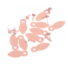 Набор анкеров и брадсов Рукоделие "Розовый" по 10 шт (ан. 9х12 мм, бр. 4х4 мм)