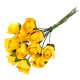 Декор для творчества "Желтые розы" (набор 12 цветков) 10см